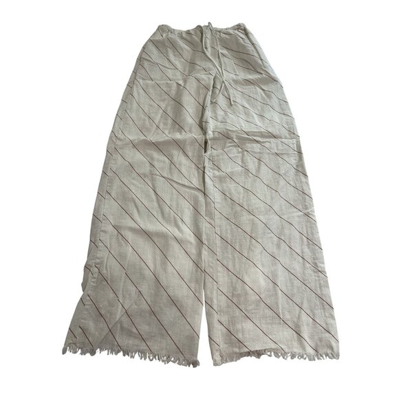 SNDYS Wide Leg Striped Pants in Ecru - Picture 1 of 5